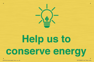Help us to conserve energy 